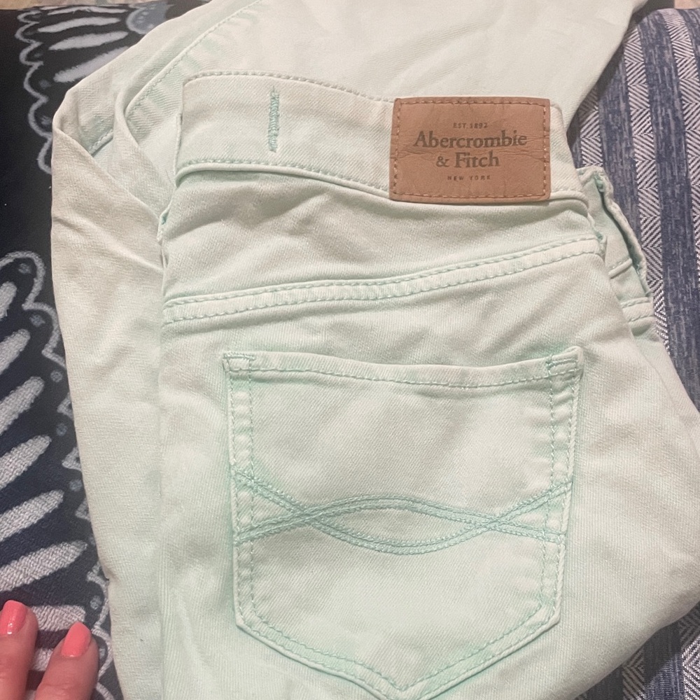 Abercrombie & Fitch Light Green Women's Jeans SZ 00